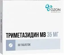 ТРИМЕТАЗИДИН МВ табл. пролонг. п.п.о. 35мг N60 (ОЗОН, РФ)