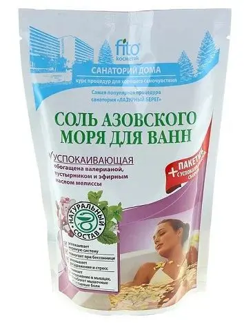 САНАТОРИЙ ДОМА соль для ванн Азовского моря 530г успокаивающая (Фитокосметик, РФ)