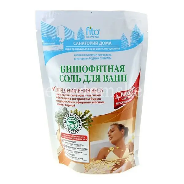 САНАТОРИЙ ДОМА соль для ванн Бишофитная 530г для снижения веса (Фитокосметик, РФ)