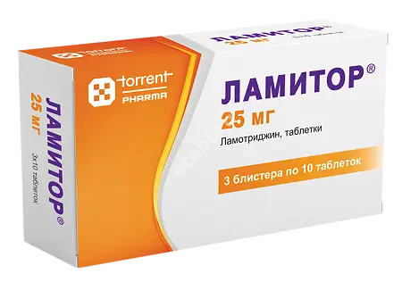 ЛАМИТОР табл. 25мг N30 (Торрент Фармасьютикалс, ИНДИЯ)