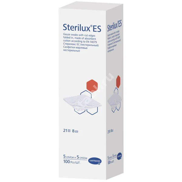 САЛФЕТКИ МЕДИЦИНСКИЕ Sterilux ES нестер. 5х5см N100 (ПАУЛЬ ХАРТМАНН, ГЕРМАНИЯ)