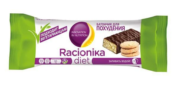 РАЦИОНИКА ДИЕТ батончик постный 50г Песочное печенье (ЮПЕКО, РФ)