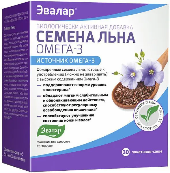 ЛЬНА СЕМЯ (саше) 5г N30 (ЭВАЛАР, РФ)