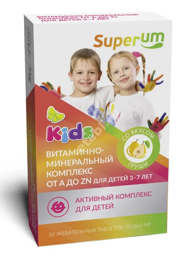 ВМК А-Zn Суперум 3-7лет табл. жев. д/детей N30 (ВнешторгФарма, РФ)