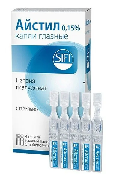 АЙСТИЛ капли глазн. (тюб.-кап.) 0.15% - 0.3мл N20 (МСД , ИТАЛИЯ)