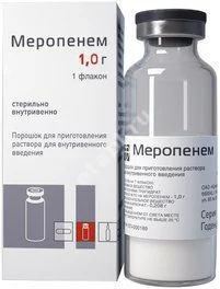 МЕРОПЕНЕМ пор. д/р-ра в/в введ. (фл.) 1 000мг N10 (Красфарма, РФ)