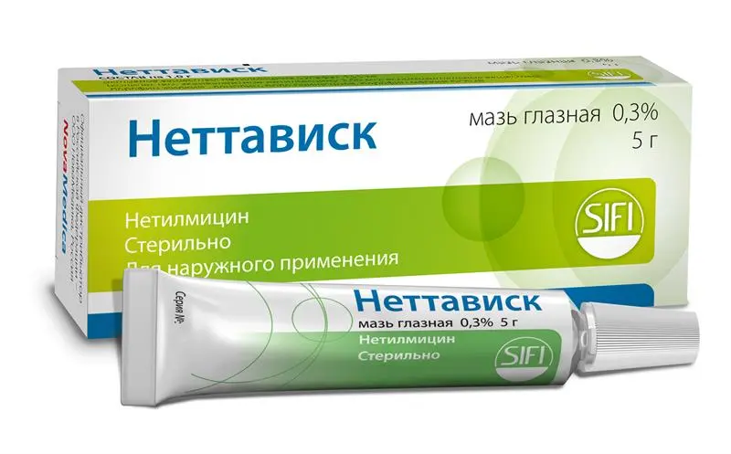 НЕТТАВИСК мазь глазн. 0.3% - 5г N1 (БАУШ ХЕЛС, ИТАЛИЯ)