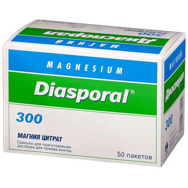 МАГНИЙ ДИАСПОРАЛ 300 гран. (пак.) 5г N50 (Протина Фармацеутише, ГЕРМАНИЯ)