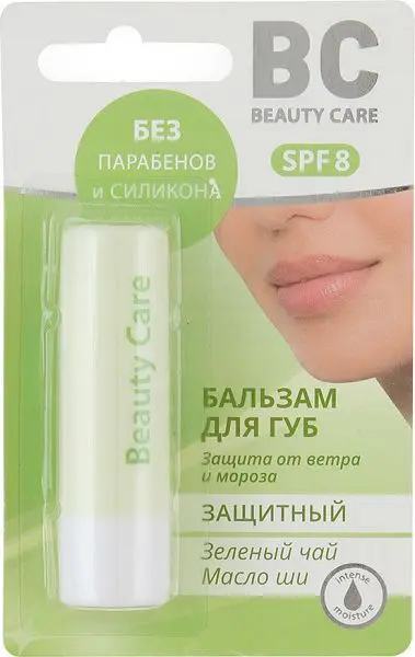 БиСи (BEAUTY CARE) бальзам для губ защитный 4.5г Зеленый чай/Масло Ши (ПРОТЕК, РФ)