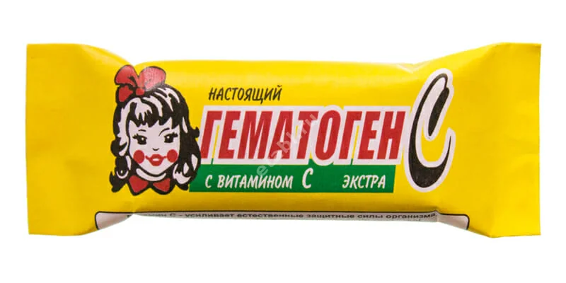 ГЕМАТОГЕН Настоящий Экстра с витамином С 40г N1 (Возрождение и Развитие, РФ)