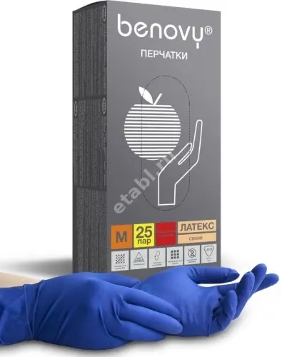 ПЕРЧАТКИ МЕДИЦИНСКИЕ нестер. латекс р.M (25пар) N50 (Топ Глов, МАЛАЙЗИЯ)