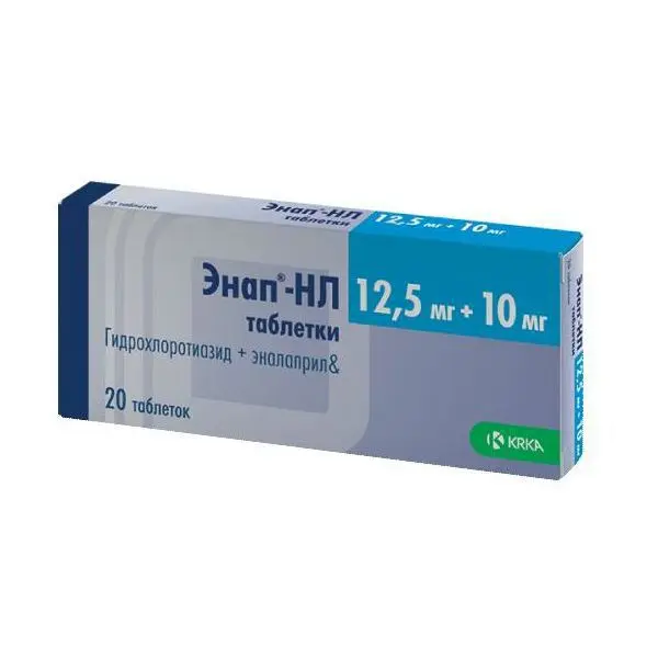 ЭНАП-НЛ табл. 12.5мг+10мг N20 (КРКА, РФ/СЛОВЕНИЯ)