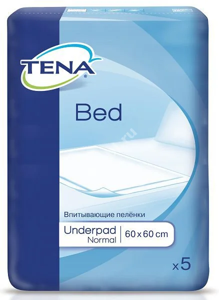 ТЕНА Bed Underpad Normal пеленки впитывающие 60х60см N5 (Эссити Хайджин энд Хелс, ПОЛЬША)