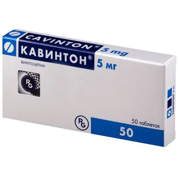 КАВИНТОН табл. 5мг N50 (ГЕДЕОН РИХТЕР, РФ/ВЕНГРИЯ)