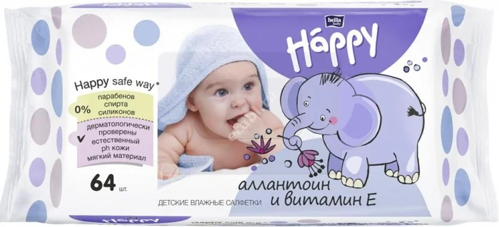 САЛФЕТКИ ВЛАЖНЫЕ ДЕТСКИЕ N64 (БЕЛЛА, РФ/ПОЛЬША)