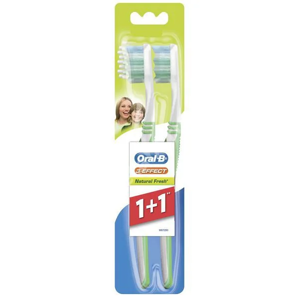 ОРАЛ-БИ (ORAL-B) 3-Effect зубная щетка Натуральная свежесть 40 средн. жестк. N2 (Проктер энд Гэмбл  ГмбХ, ИНДИЯ)