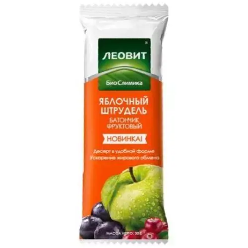 ЛЕОВИТ БиоСлимика батончик 30г Яблочный штрудель (ЛЕОВИТ, РФ)