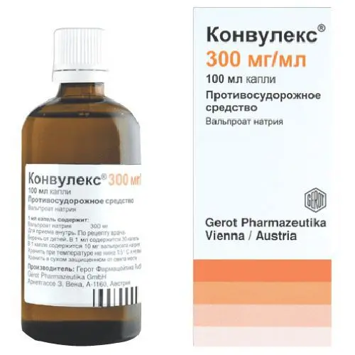 КОНВУЛЕКС капли (фл.) 300мг/мл - 100мл N1 (ГЕРОТ ФАРМАЦОЙТИКА, АВСТРИЯ)