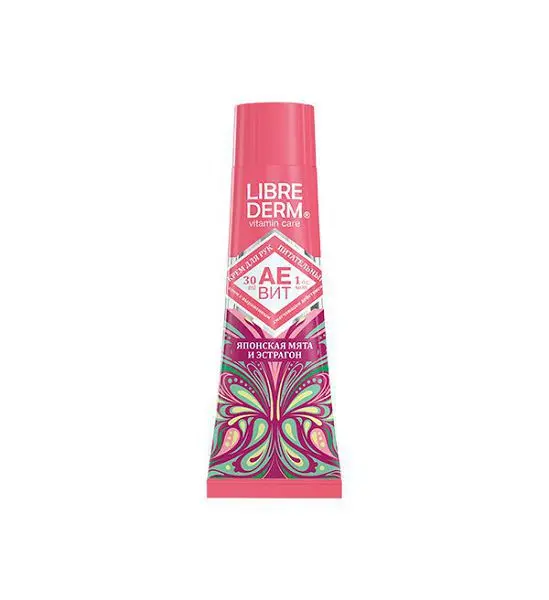 ЛИБРИДЕРМ Аевит крем для рук питат Японская мята/Эстрагон 30мл (БИОФАРМРУС, РФ)