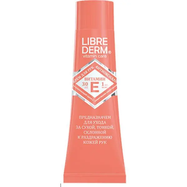 ЛИБРИДЕРМ Витамин Е крем для рук антиоксидант 30мл (БИОФАРМРУС, РФ)