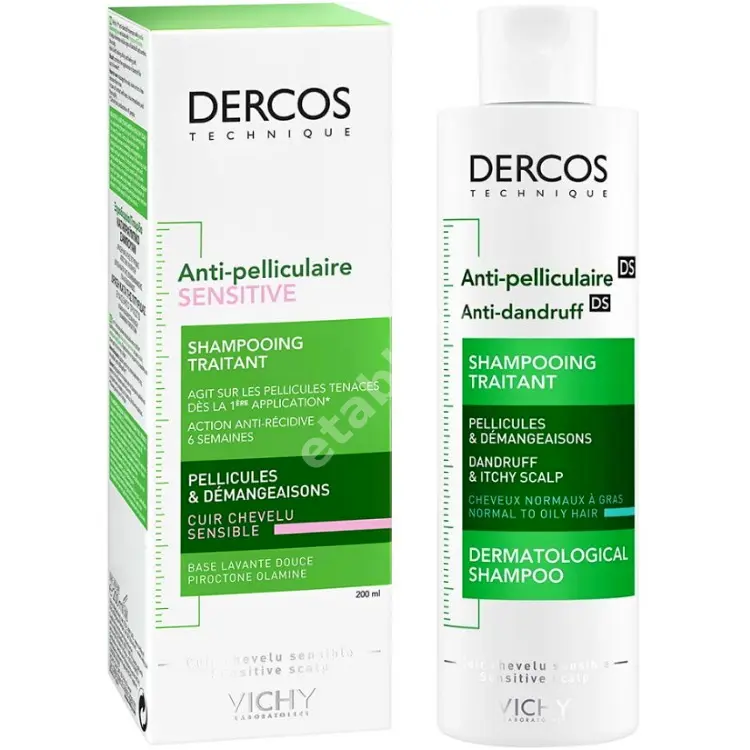 ВИШИ (VICHY) Деркос шампунь для чувст. кожи головы от перхоти 200мл (Косметик Актив Продюксьон, ИСПАНИЯ)