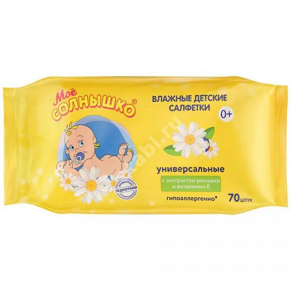 САЛФЕТКИ ВЛАЖНЫЕ ДЕТСКИЕ N70 (Зеттек, РФ)