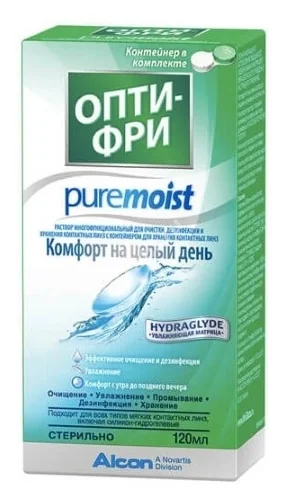 ОПТИ-ФРИ Pure Moist р-р д/конт линз 120мл (НОВАРТИС  ФАРМА, БЕЛЬГИЯ)