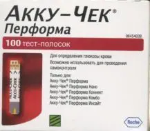 ТЕСТ-ПОЛОСКИ к глюкометру Акку-Чек Performa N100 (РОШ ДИАБЕТЕС, ФРАНЦИЯ/США)