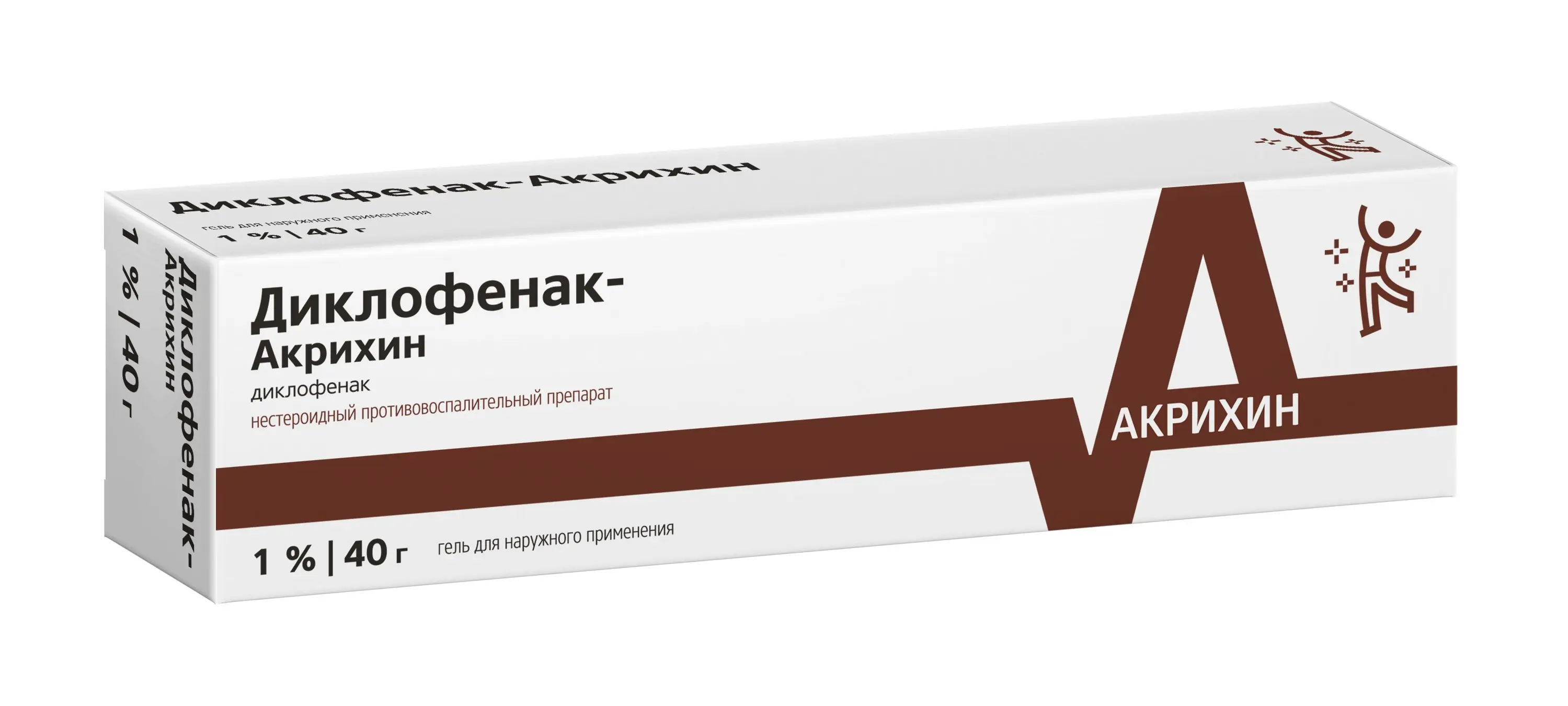 ДИКЛОФЕНАК гель (туба) 1% - 40г N1 (АКРИХИН, РФ/ПОЛЬША)