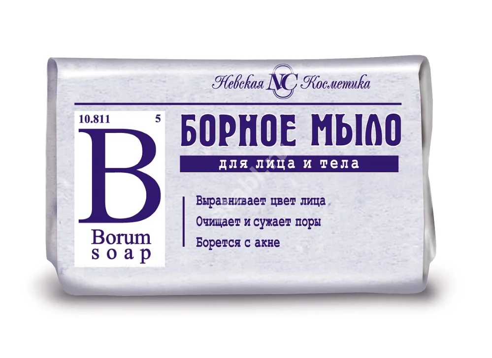 НЕВСКАЯ КОСМЕТИКА мыло Борное 90г (Невская Косметика, РФ)