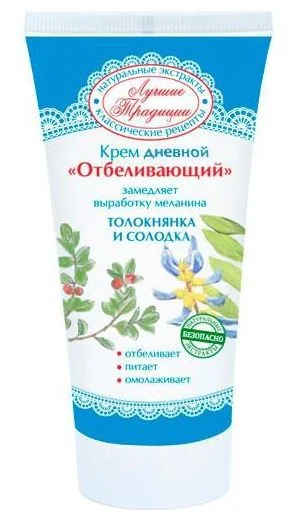 ЛУЧШИЕ ТРАДИЦИИ крем для лица отбеливающий дневной (толокнянка и солодка) 75мл (Лучшие традиции, РФ)