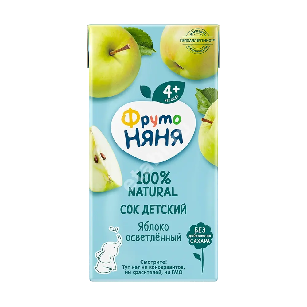 ФРУТОНЯНЯ сок осветл. 4м+ 200мл Яблоко (Прогресс, РФ)