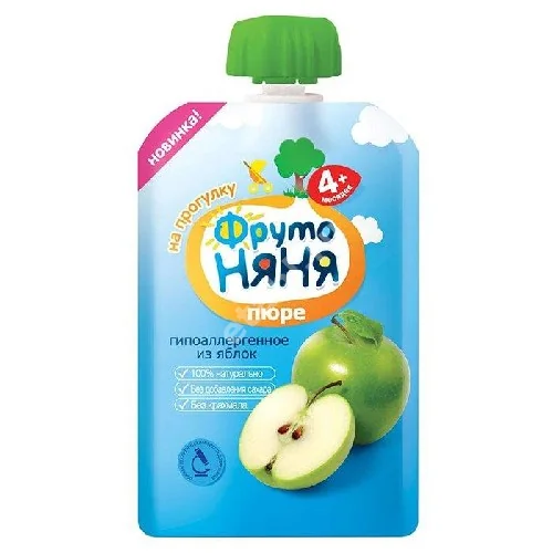 ФРУТОНЯНЯ пюре фруктовое 4м+ 90г Яблоко (Прогресс, РФ)