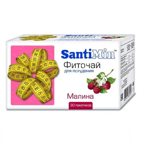 САНТИМИН фиточай (фильтр-пак.) 2г N30 Малина (КОРОЛЕВФАРМ, РФ)