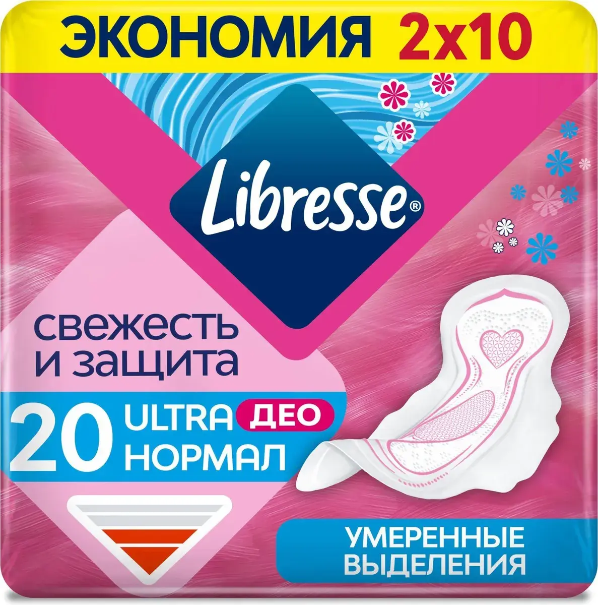 ЛИБРЕСС (LIBRESSE) прокладки гигиенические Ультра Нормал Део N20 (Эссити Хайджин энд Хелс, РФ)