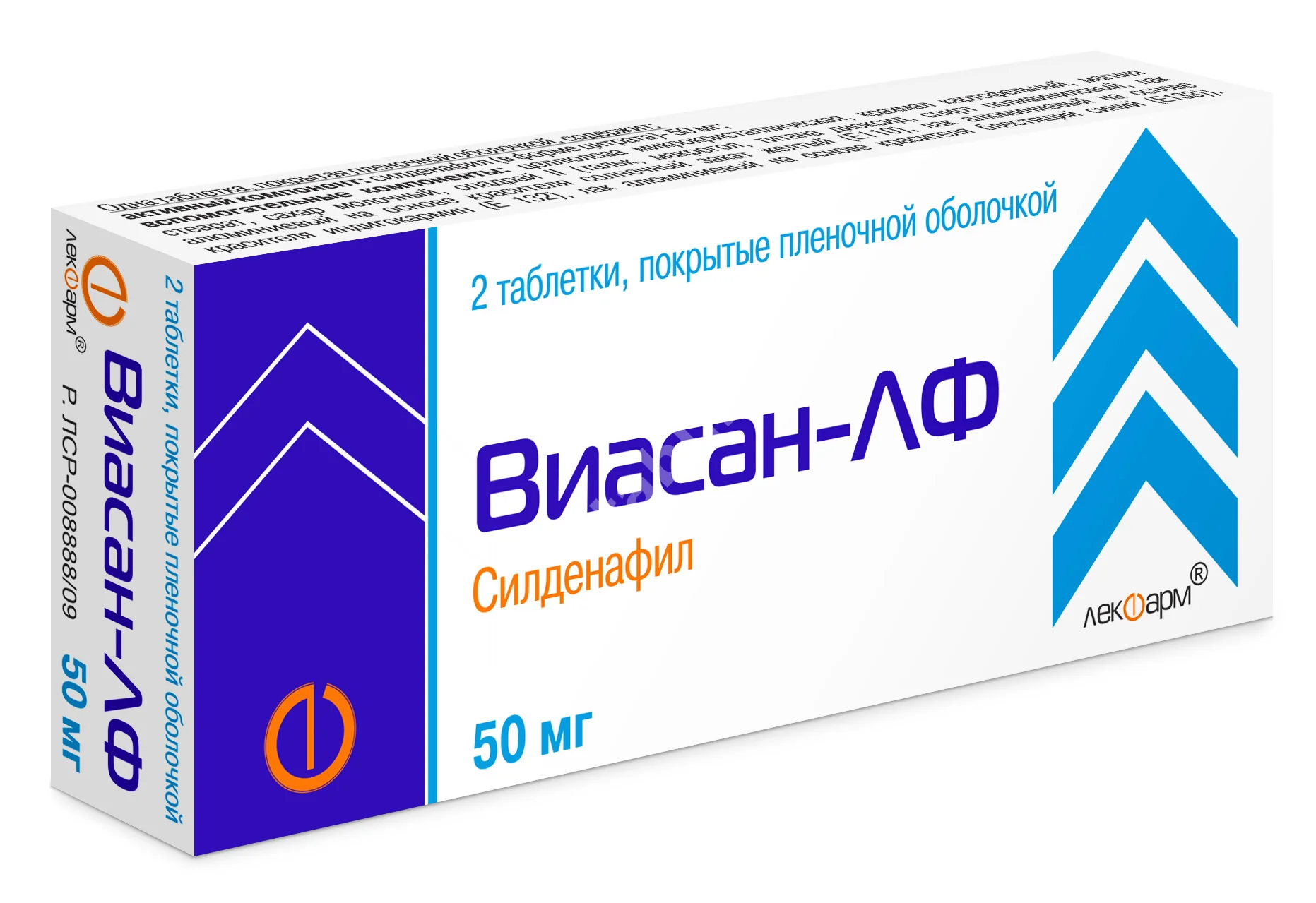 ВИАСАН-ЛФ табл. п.п.о. 50мг N2 (Лекфарм, БЕЛАРУСЬ)