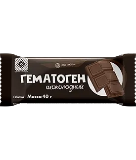 ГЕМАТОГЕН Шоколадный плитка 40г N1 (Экзон, РФ)