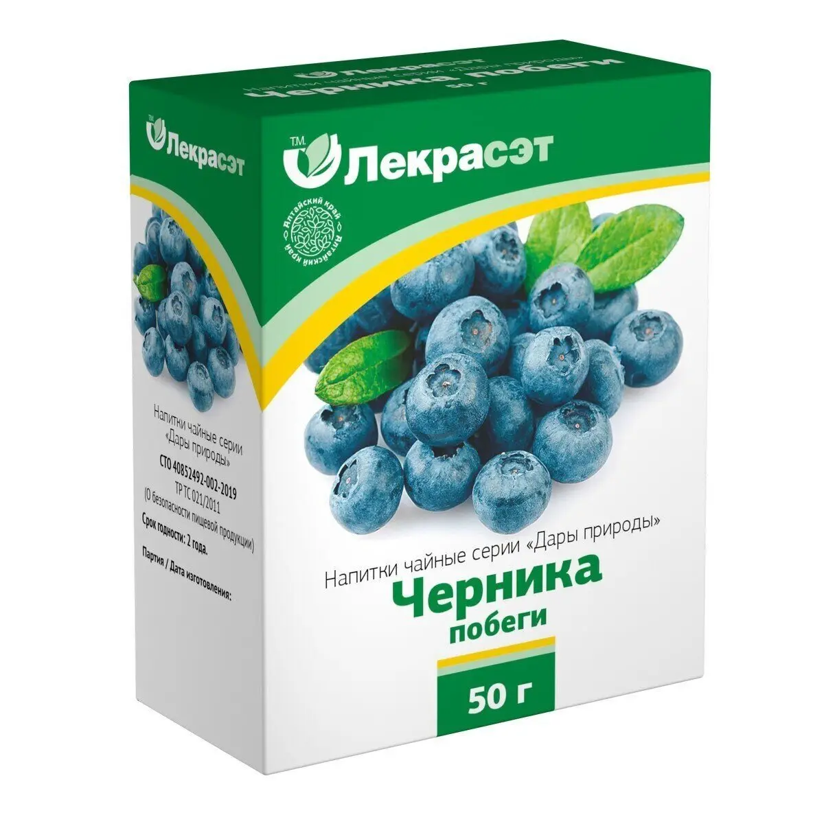 ЧЕРНИКИ ПОБЕГИ фиточай 50г N1 (Лекра-СЭТ, РФ)