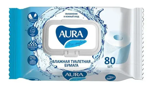 БУМАГА ТУАЛЕТНАЯ влажная N80 (КОТТОН КЛАБ, РФ)