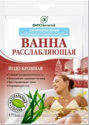 САНАТОРИЙ ДОМА ванна Расслабляющая (саше) 75мл Йод-бром (Фитокосметик, РФ)