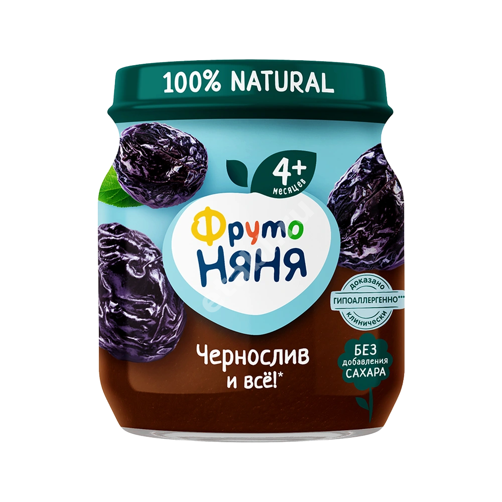 ФРУТОНЯНЯ пюре фруктовое 4м+ 100г Чернослив (Прогресс, РФ)