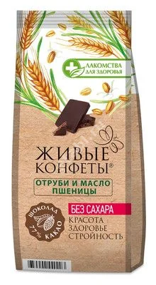 ЛАКОМСТВА ДЛЯ ЗДОРОВЬЯ шоколад горький 100г Масло пшеницы/отруби (Конфаэль, РФ)