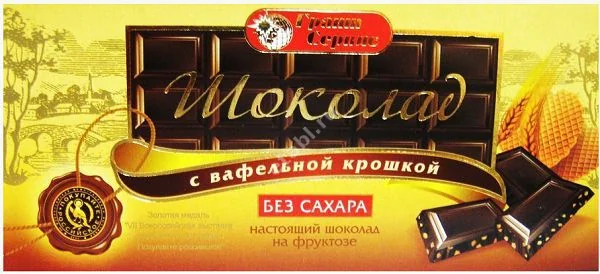 ГРАНТ СЕРВИС шоколад вафельная крошка на фруктозе 100г (Грант-Сервис, РФ)
