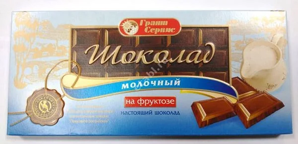 ГРАНТ СЕРВИС шоколад молочный на фруктозе 100г (Грант-Сервис, РФ)