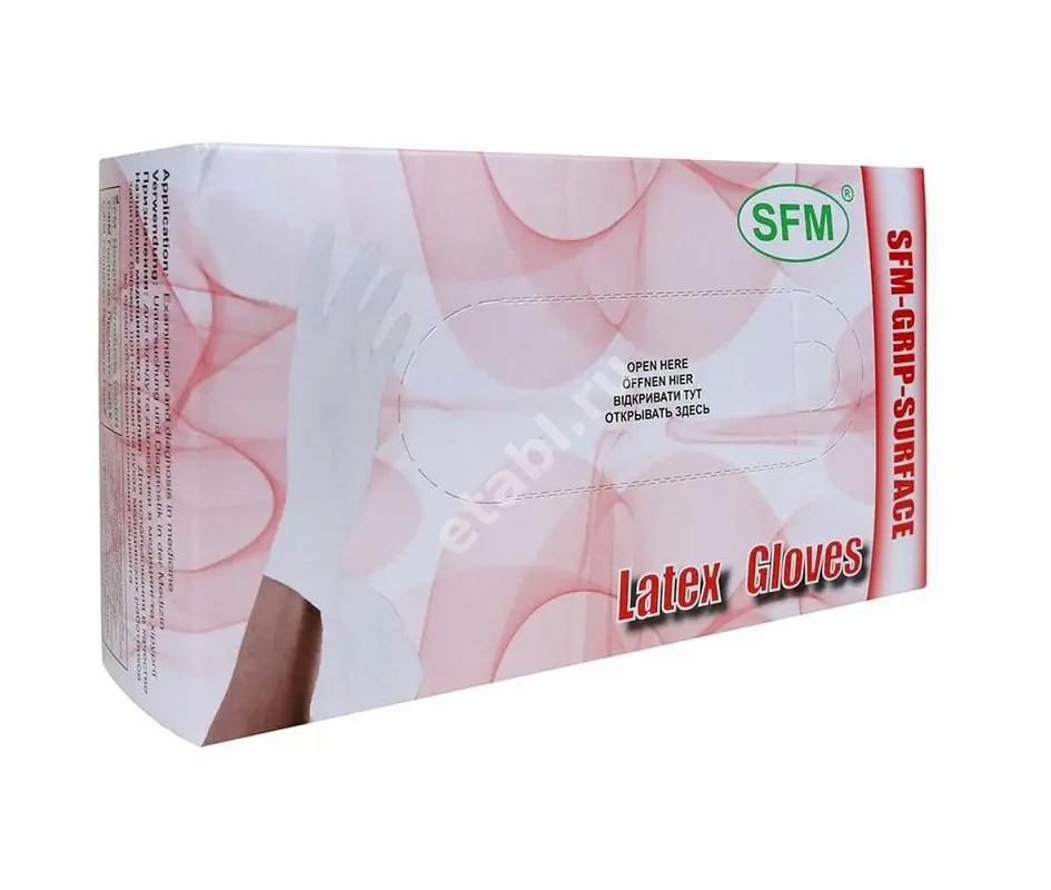 ПЕРЧАТКИ МЕДИЦИНСКИЕ нестер. латекс р.XL (45пар) N90 (СФМ Госпиталь Продактс, ГЕРМАНИЯ)
