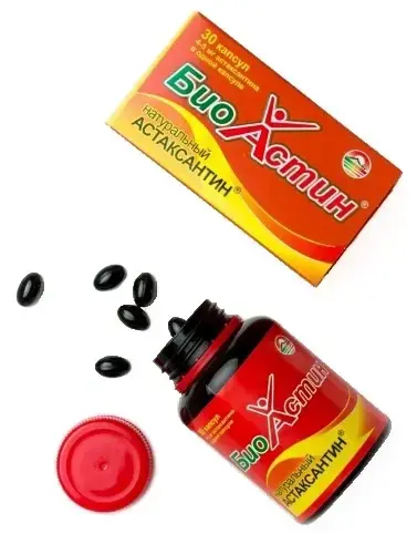 БИОАСТИН Астаксантин капс. 0.5г N30 (В-Мин, РФ)