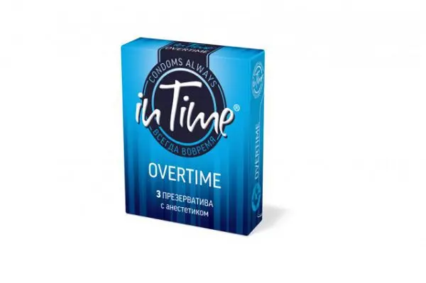 ИН ТАЙМ Overtime презервативы N3 (с анестетиком) (АТЕКС ГРУПП, РЕСПУБЛИКА КОРЕЯ)