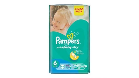 ПАМПЕРС подгузники детские Active Baby 15кг+ р.юниор плюс N54 (Проктер энд Гэмбл  ГмбХ, ПОЛЬША)