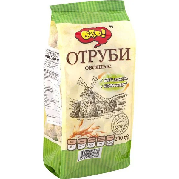 ОТРУБИ ОВСЯНЫЕ 200г (Ореховый король, РФ)