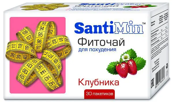 САНТИМИН фиточай (фильтр-пак.) 2г N30 Клубника (КОРОЛЕВФАРМ, РФ)